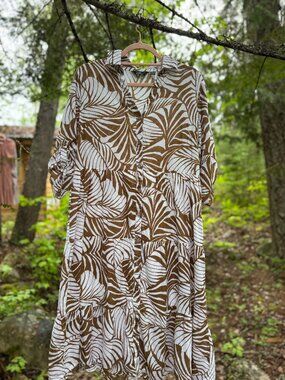 Mile Gabrielle Dress | Leaf Pattern | 100% Cotton